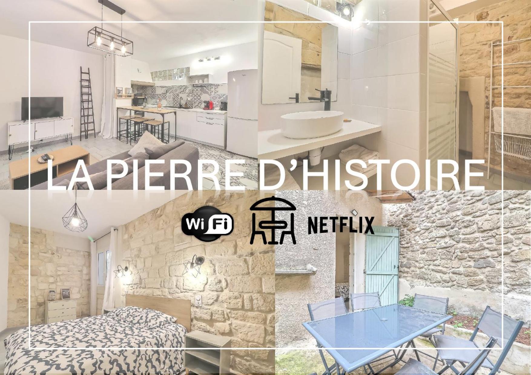 Hyper Centre Terrasse Wifi La Pierre D'Histoire Apartamento Beaucaire  Exterior foto